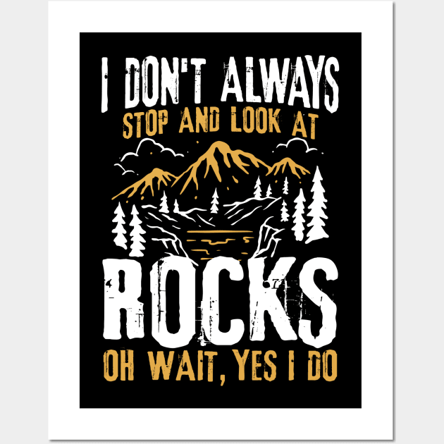 I Don't Always Stop and Look At Rocks Oh Wait, Yes I Do Wall Art by AngelBeez29